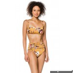 BCBG Max Azria Women's Desert Flower X-Back Halter Bikini Top Gold B07P155H99